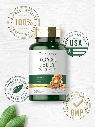 Miniatura 5 de Carlyle Royal Jelly Capsule | 2500 mg | 120 unidades | Fórmula sin OMG y sin gluten | Suplemento tradicional