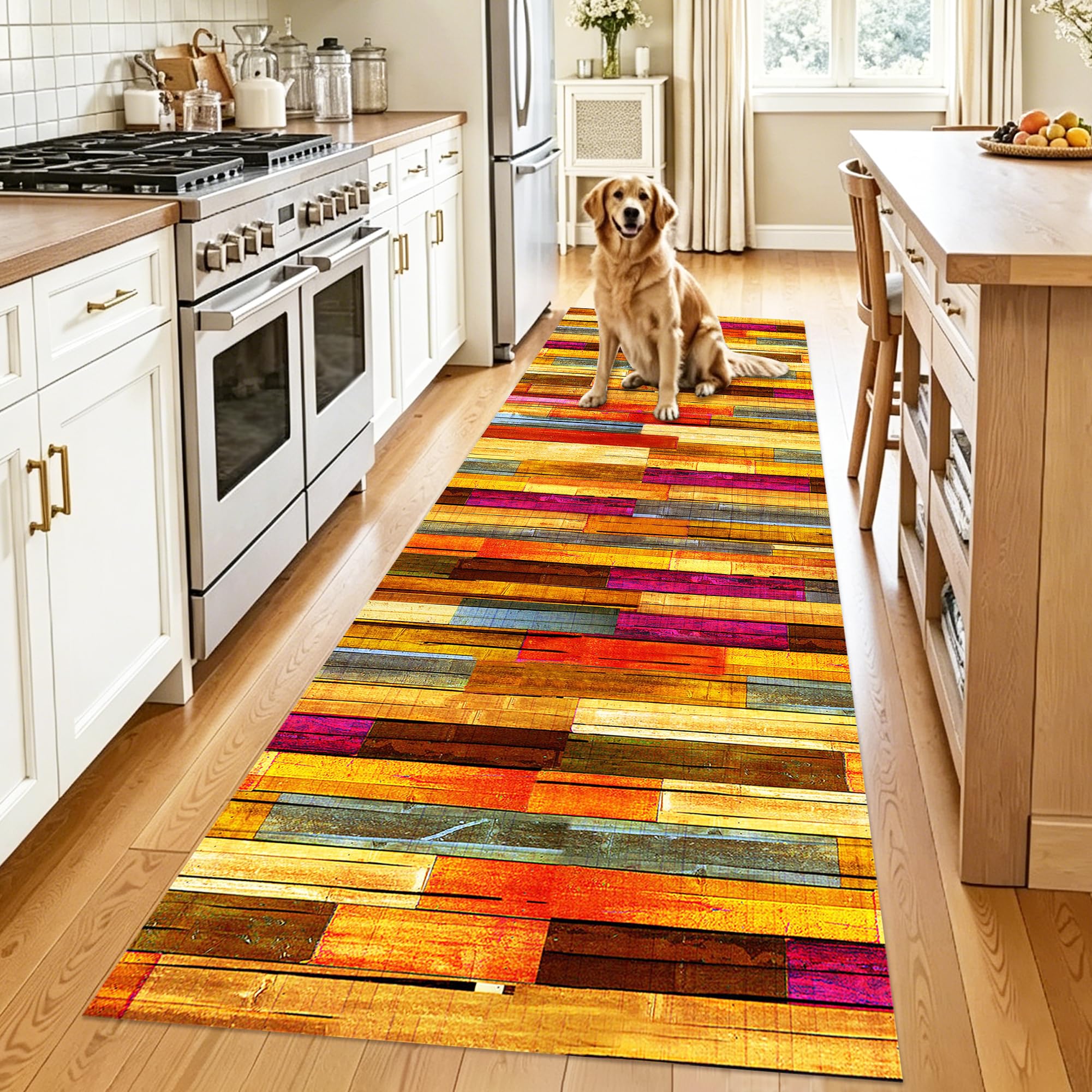 Alfombra de pasillo 50x180 cm lavable y antideslizante para cocina