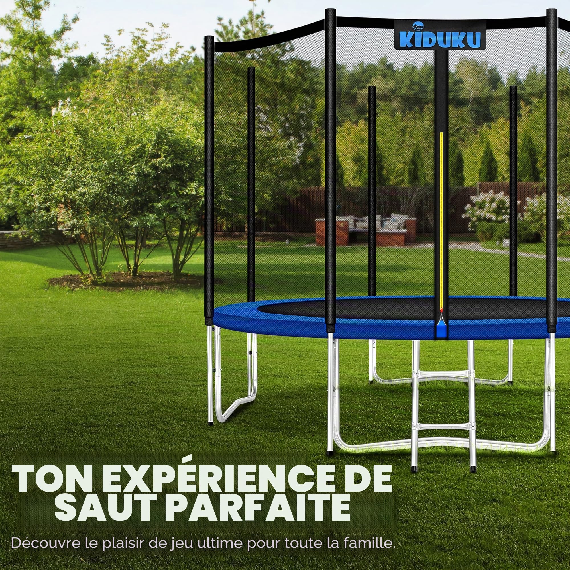 KIDUKU Filet de Remplacement pour Trampolines Filet de sécurité pour Trampolines Ø 244 305 366 427 cm