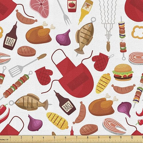 Vista 48 de Lunarable The Yard, tela azul real de The Yard, patrón de cerámica inspirado en el Medio Oriente estilo marroquí, estampado oriental, tela de satén