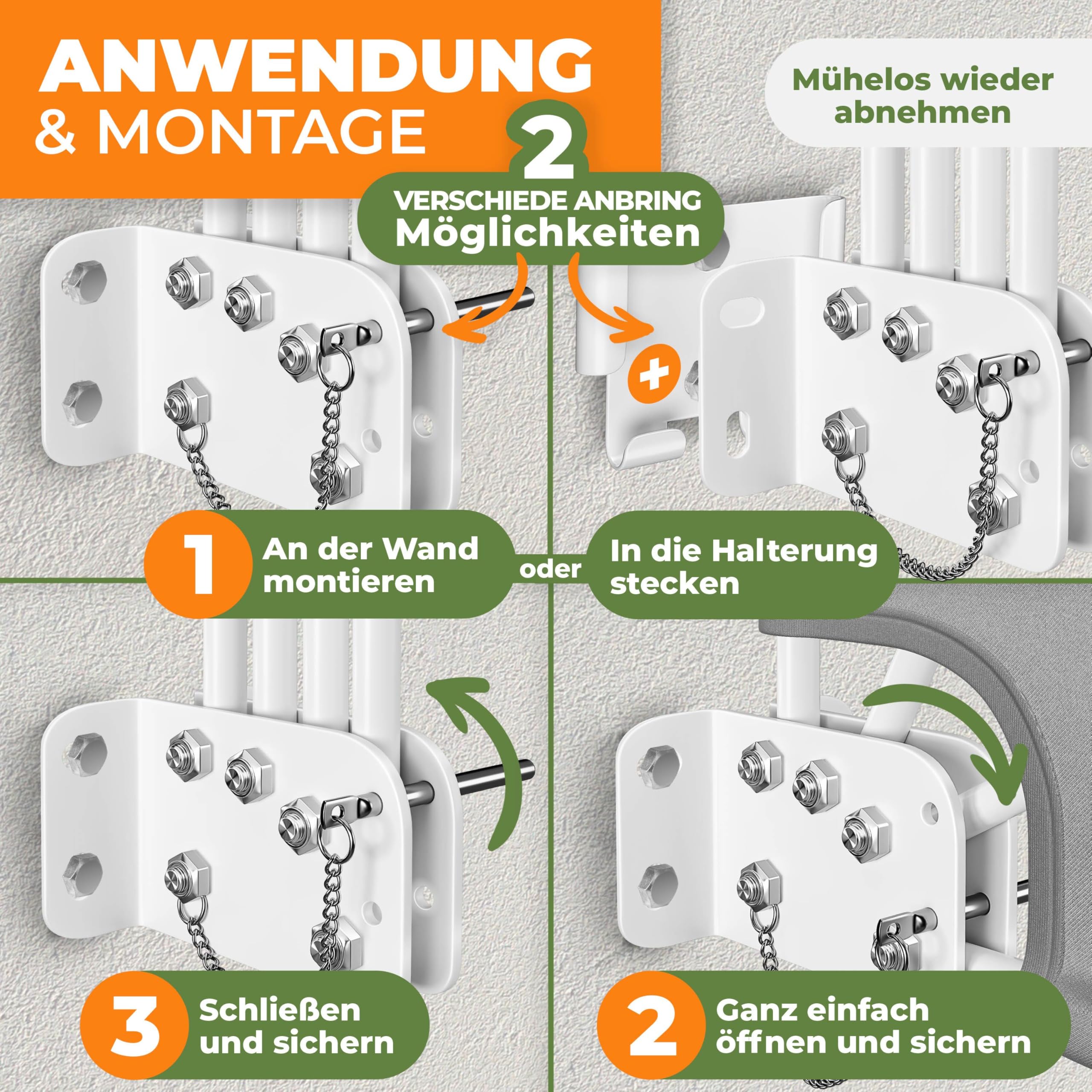 KESSER® Balkonfächer klappbar mit Wandhalterung | 140x140cm | Sichtschutz Balkon Windschutz | Balkonsichtschutz | Seitenmarkise | witterungsbeständig | inkl. Montagematerial | Hellgrau