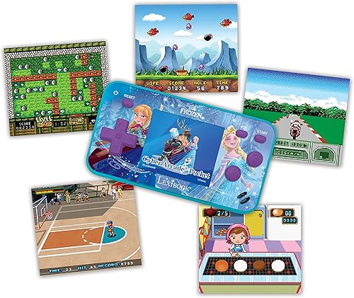 Miniatura 2 de LEXiBOOK Frozen Arcade Pocket - Consola de juegos portátil, 150 juegos, LCD, funciona con pilas, púrpuraazul, JL1895FZ