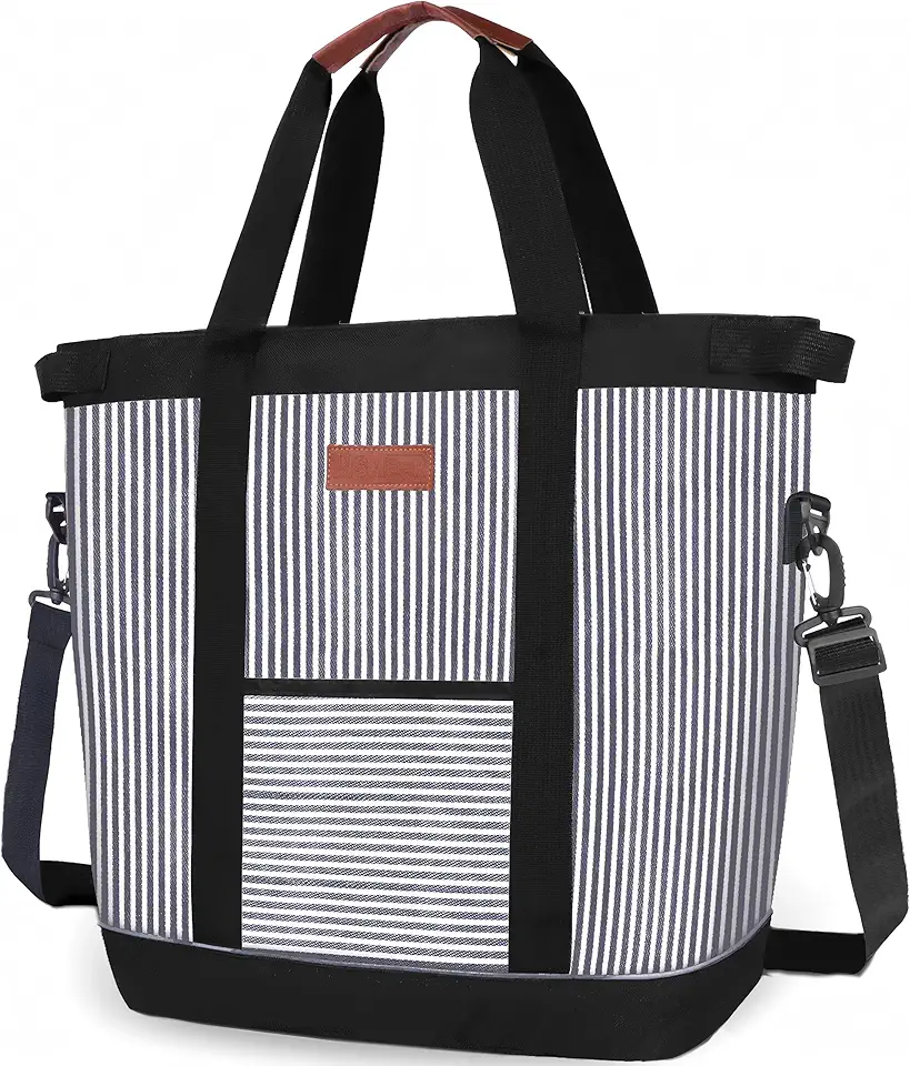 INSMEER Bolsa Térmica Grande Portátil - 45 latas/35L, Mochila Termica DobráVel Macia, Bolsa Térmica Feminina à Prova De Vazamentos/Isolada/ReutilizáVel Para Praia, Acampamento, Supermercado