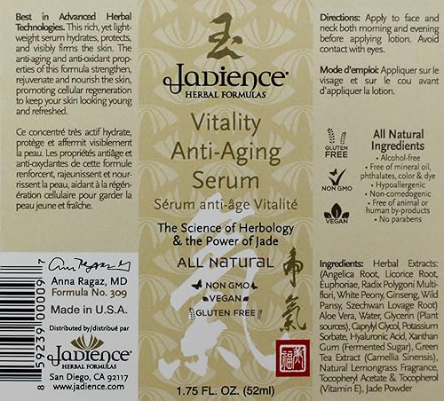 Miniatura 9 de Jadience Vitality - Suero antienvejecimiento de ácido hialurónico para arrugas y suaviza las líneas finas faciales  1.75 onzas ilumina y revitaliza