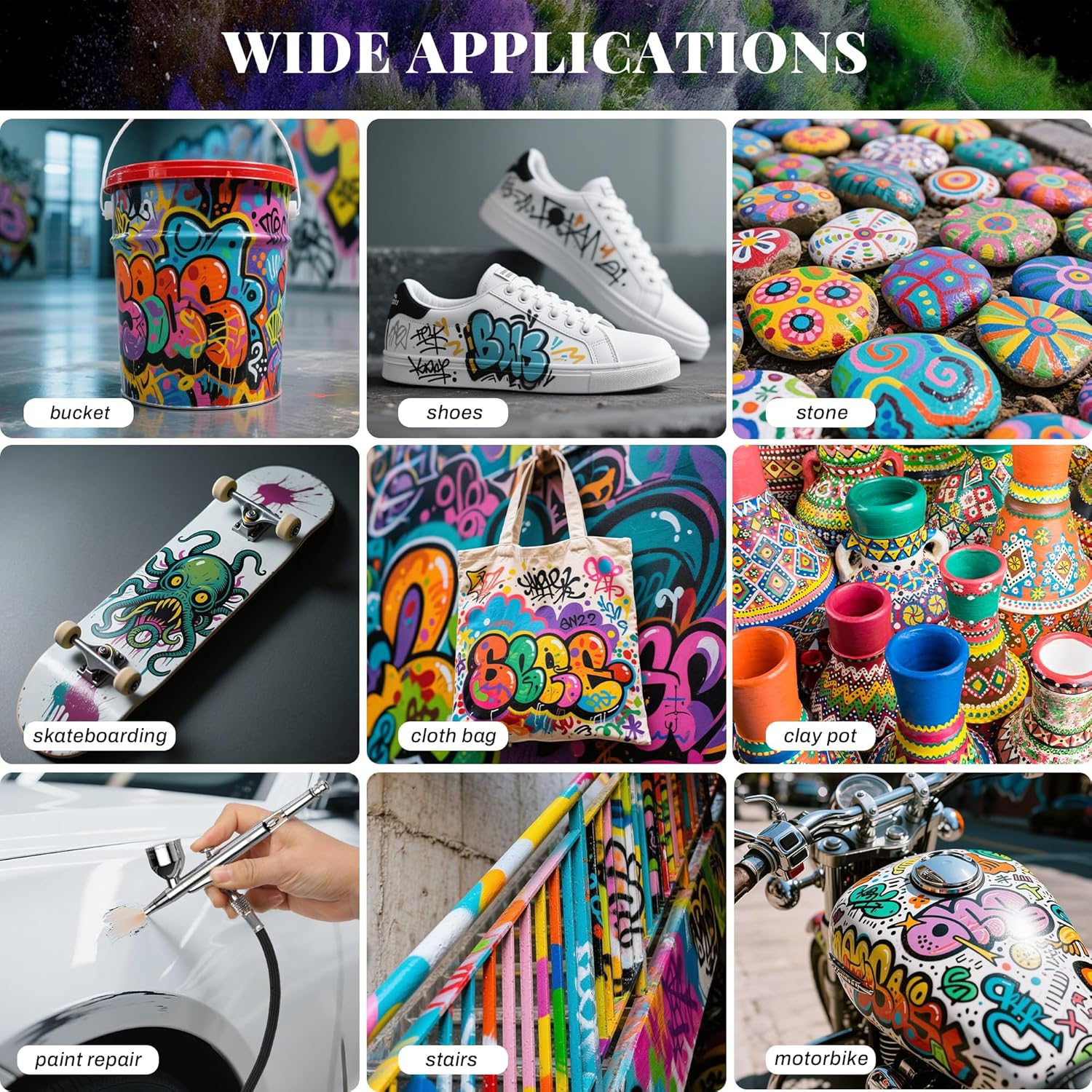 Colima Airbrush Paint – 36 Colors, Opaque & Brilliant | Ready-to-Spray Water-Based Acrylic Paint Set for Metal, Plastic Models, Canvas & Wood – Perfect for Artists Beginners & Hobbyists-30ml/OZ - Image 4