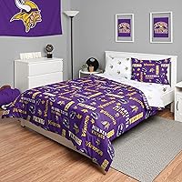 Vista 25 de FOCO Unisex-Adult NFL Team Logo Bed in a Bag Comforter, Sheets, Pillow Cases Bedding 5-Piece Set