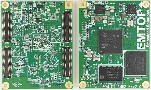 EMTOP EMB AM6254 Single Board Computer, 4-Core Cortex-A53 1.4GHz, 2GB DDR4, 8GB EMMC, Linux Support
