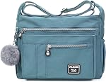 Sac pour femmes en nylon léger imperméable pour femmes RFID Poches Sac à épaule Femmes Voyages