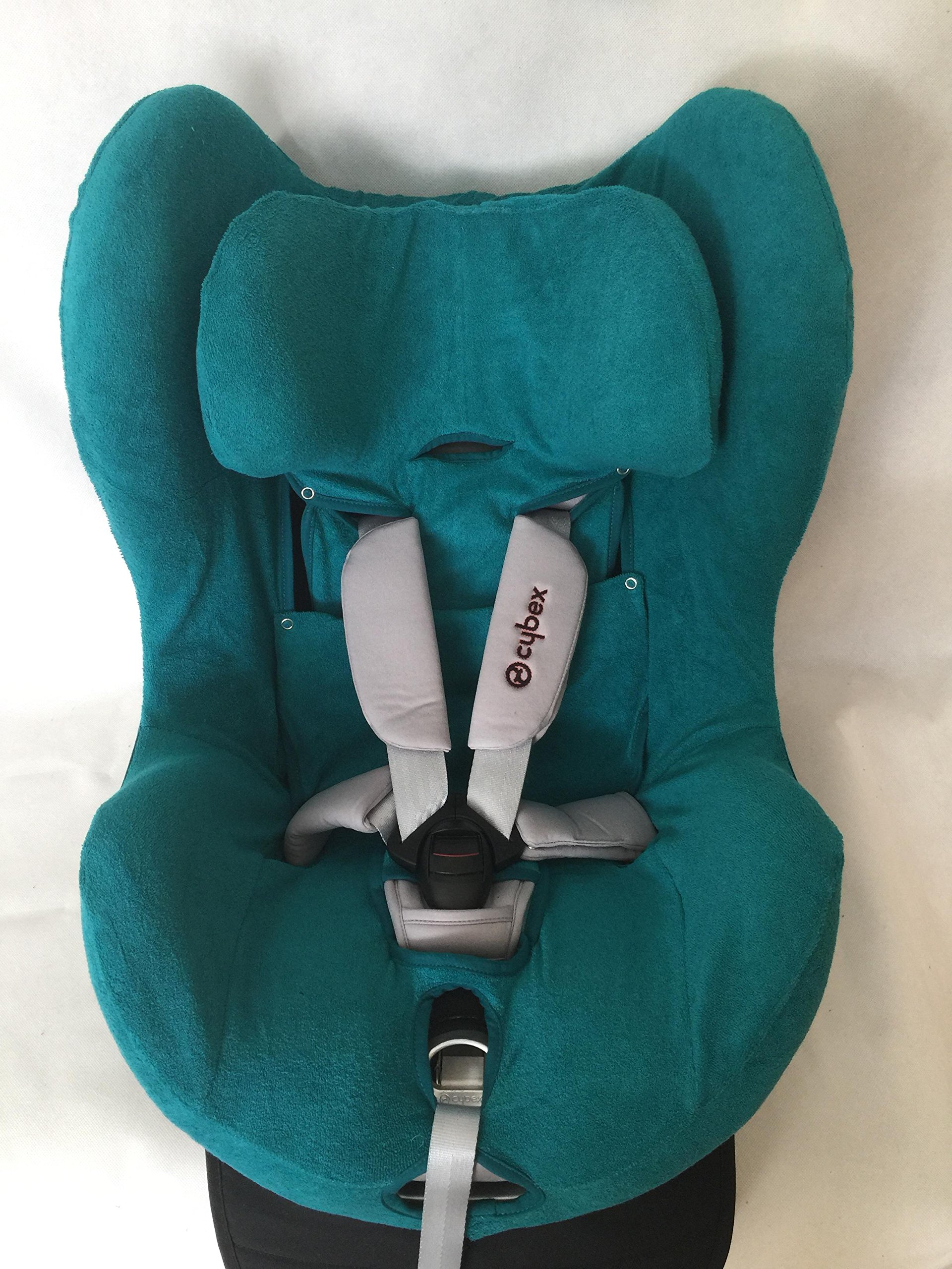 Sommerbezug Schonbezug für Cybex Sirona und Sirona plus Frottee 100% Baumwolle petrol + Bezug für den Fangkörper Baby