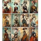 Elegant Ladies Rice Papers, 8 x 10.5 inch – Decoupage Paper Design for Furniture, Mixed Media, Cards & Crafts, Decoupage by CRAFT KREATIVELY
