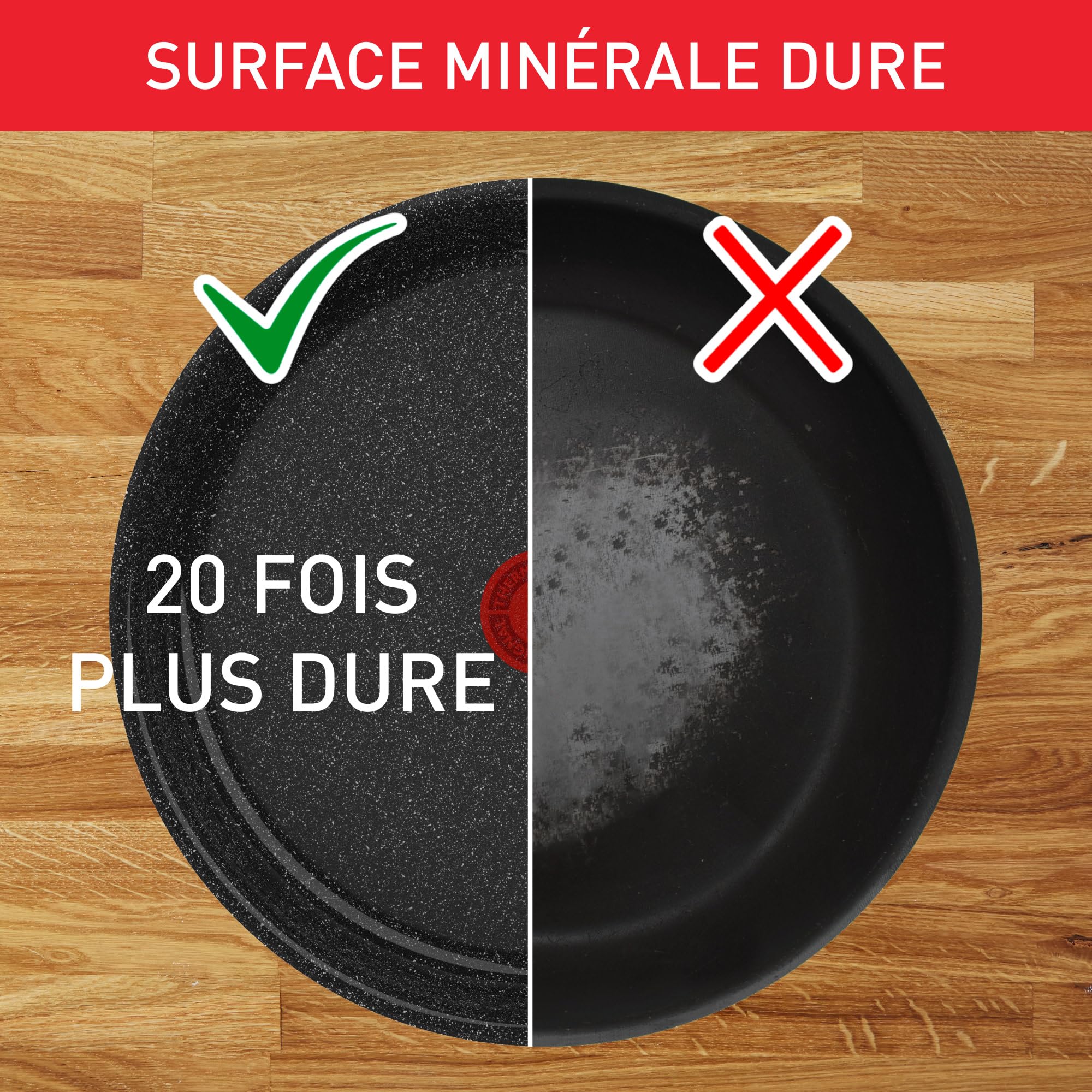 Tefal Ingenio, Lot 8pièces, Revêtement céramique antiadhésif, Induction, Casseroles, Poêles, Poignée amovible, Fabriqué en France, Intens' Ceram, L2649802