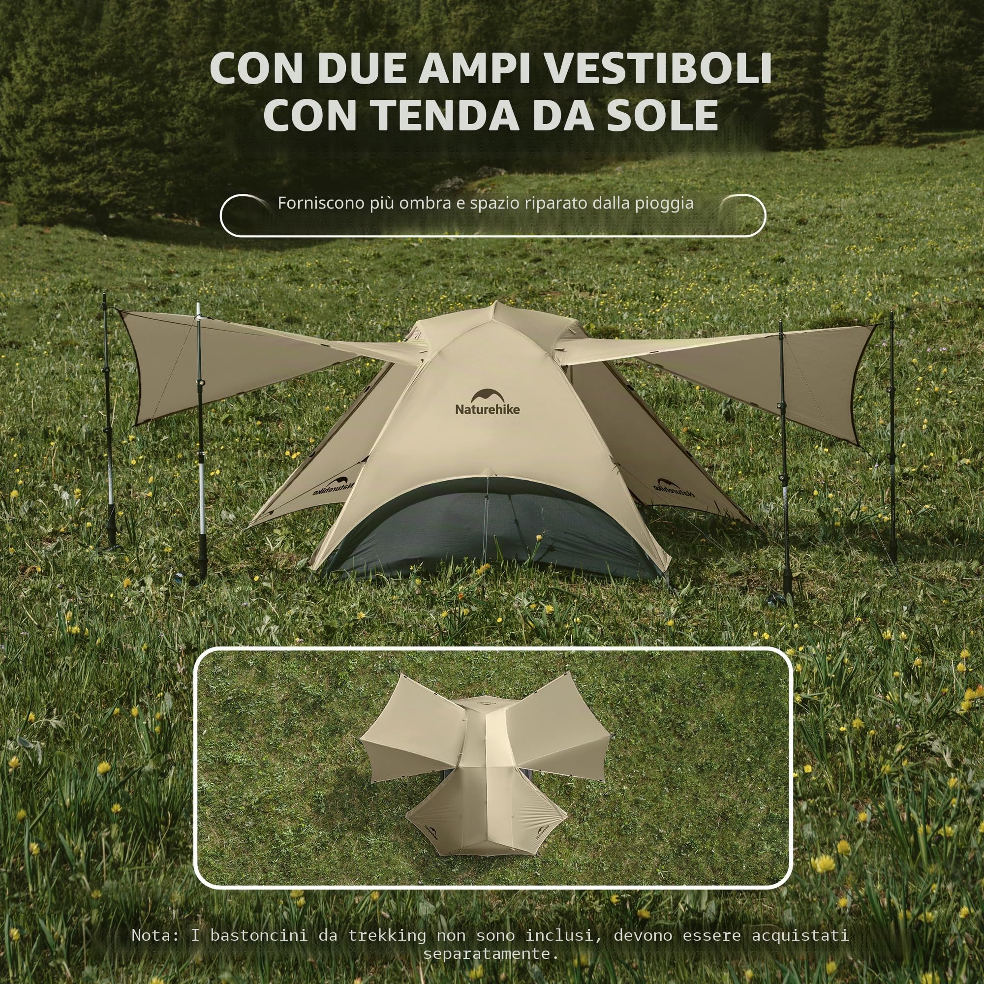 Naturehike Star River UL Tenda da Zaino Compatta 2 Persone Tenda da Campeggio Ultraleggera Doppio Strato Impermeabile Antipioggia per Escursioni all'Aperto Festival