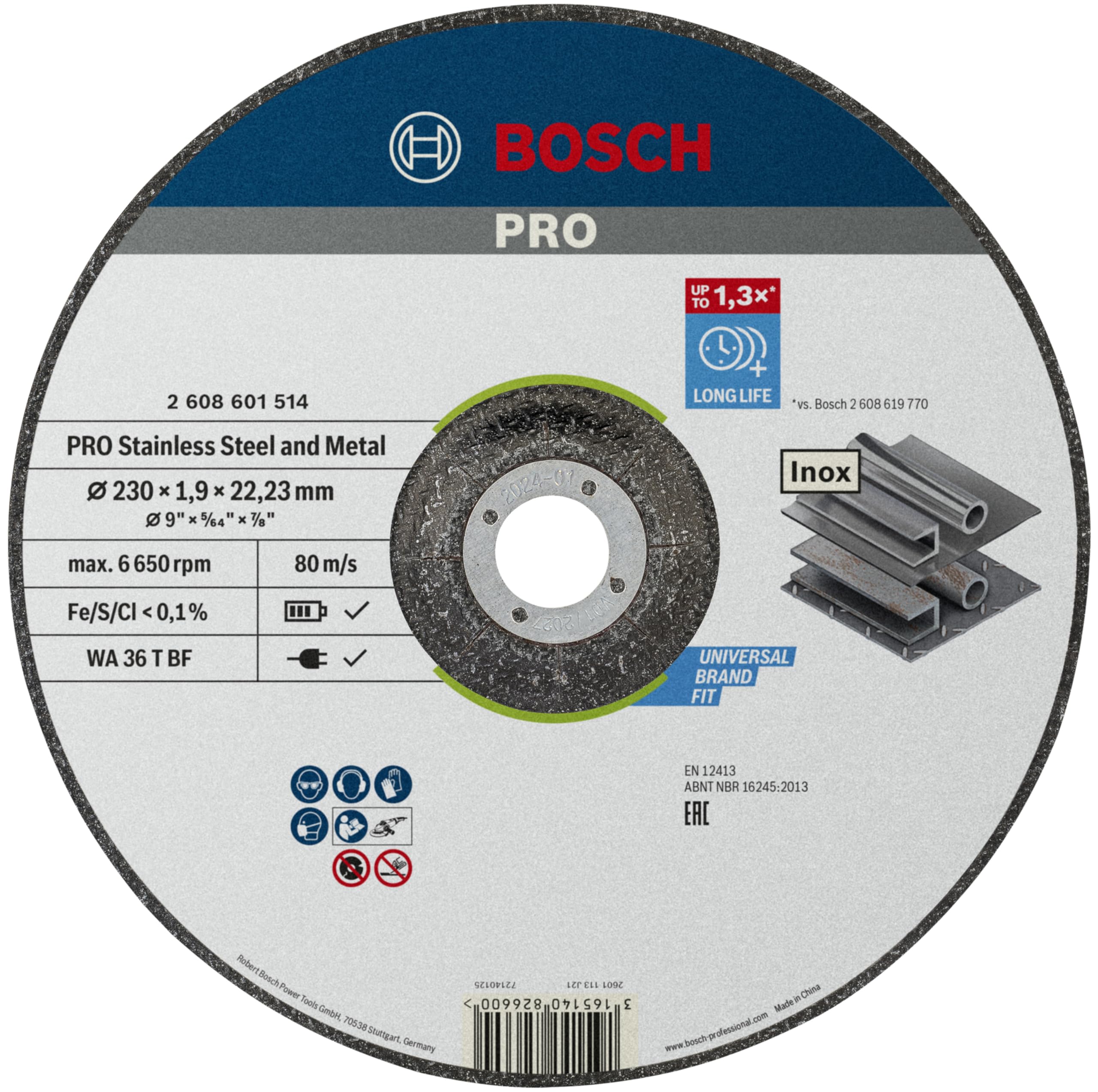 Bosch Professional Disque à Tronçonner | Disque à Tronçonner