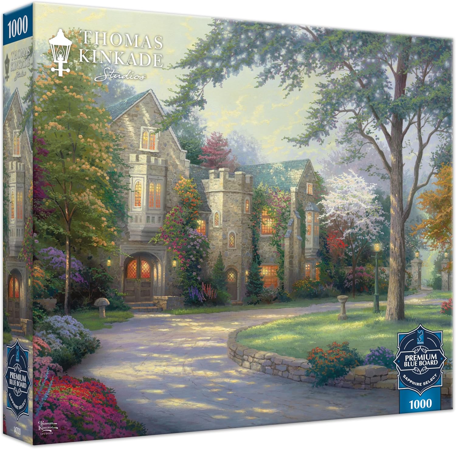 Buffalo Games Sapphire Select – Thomas Kinkade Beyond Summer Gate 1000 Piece Jigsaw Puzzle | Premium Blue Board