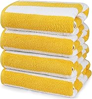 Vista 47 de Utopia Towels 4 Pack Cabana Stripe Beach Towel, 30 by 60 Inches, Oversized 100% Ring Spun Cotton Pool Towels, Highly Absorbent Quick Dry Bath Towels