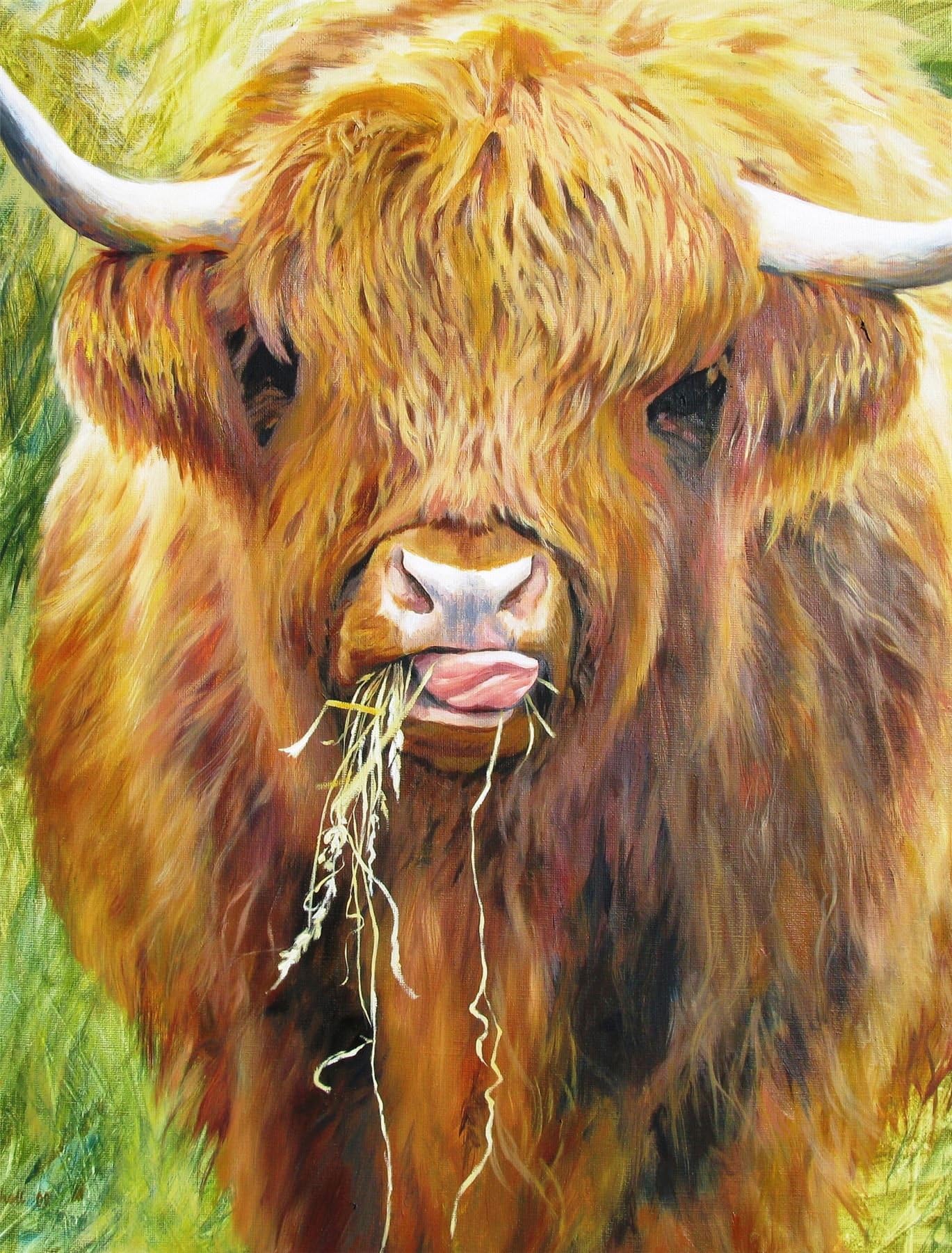 1000 Piece Jigsaw Puzzle for Adults - Highland Cow cattle by Gill Erskine-Hill - Fine Art Collection