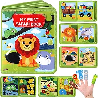 Wild-Animals Busy Book for Toddlers 1-3, Quiet Activity Books for Toddlers 1 Year Old,