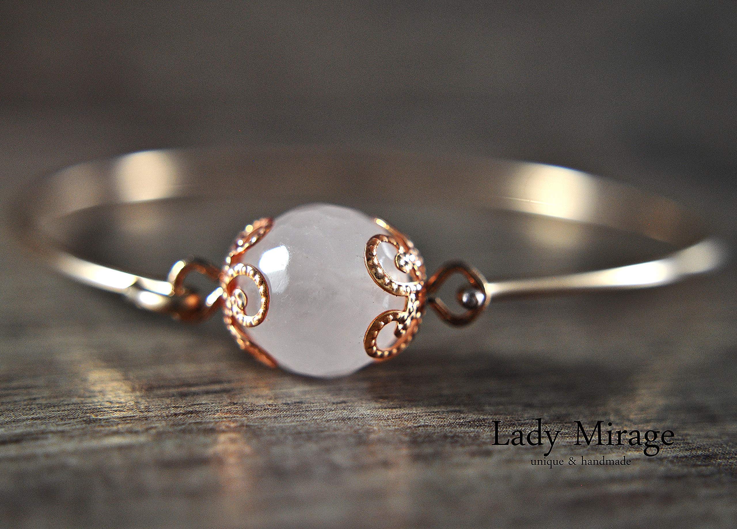 Bestseller - 925 Sterling Silber Edelstein-Kette mit Rosenquarz Roségold Personalisierte Geschenke
