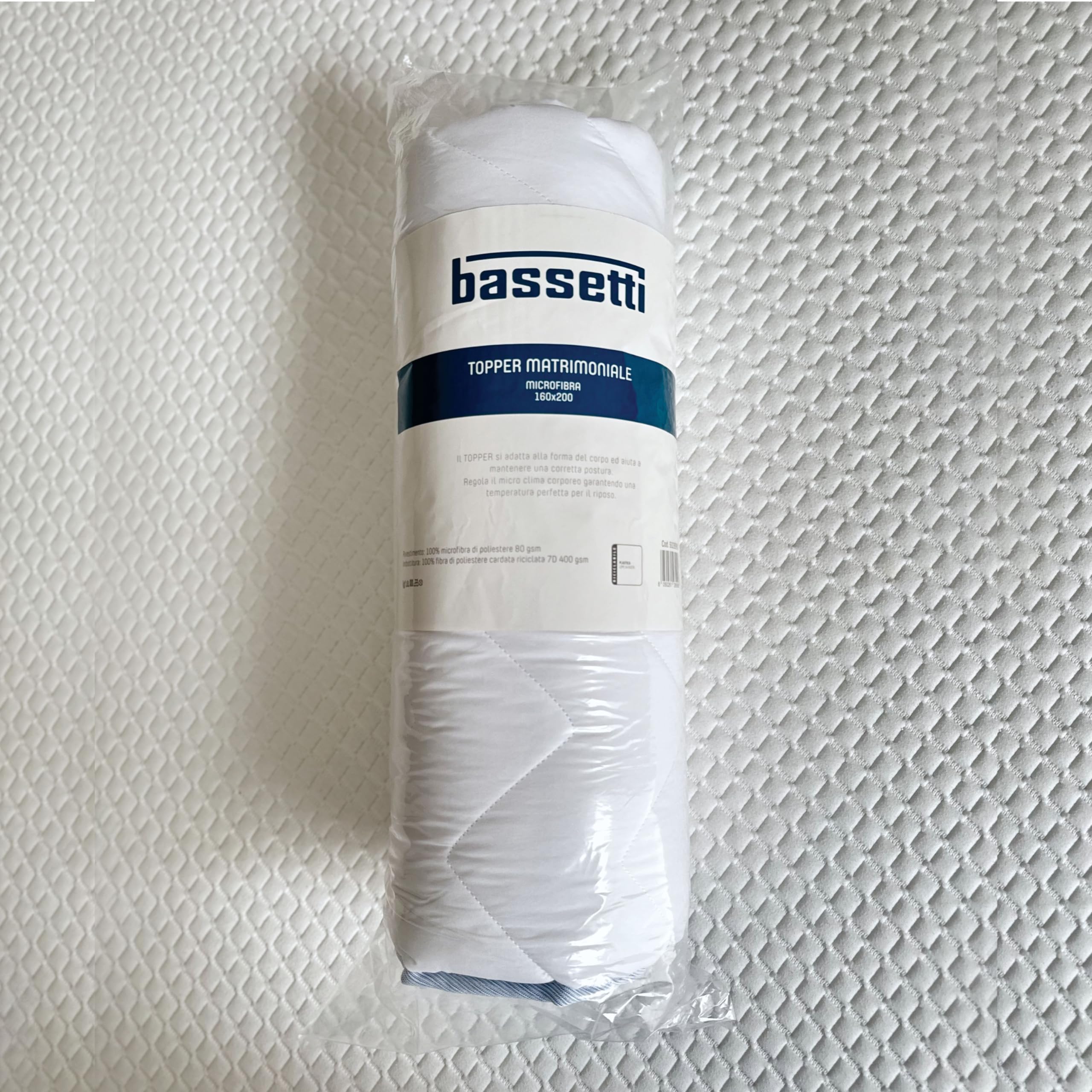 Topper Coprimaterasso Bassetti Microfibra Matrimoniale 160x200