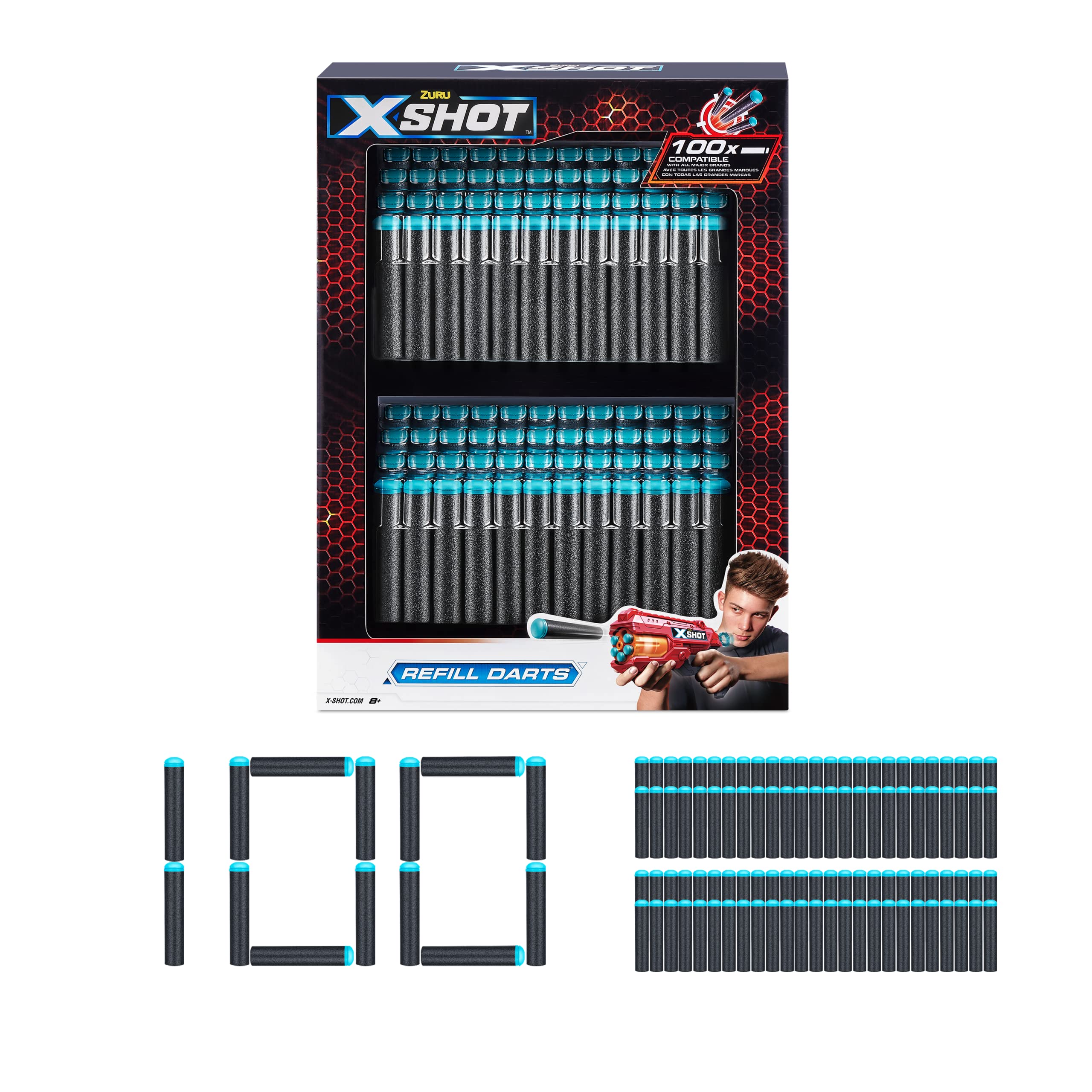 XSHOT Foam Darts Refill Pack (100 Darts) - Multicolor -1 XSHOT Foam Darts Refill Pack (100 Darts) - Multicolor -1