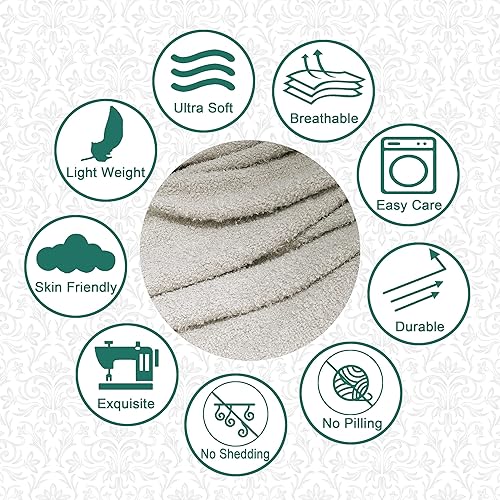 Miniatura 7 de Manta mullida para sofá con borlas con flecos, manta de felpa peluda, suave, acogedora y ligera para sofá, cama, silla, decoración del hogar, 60 x