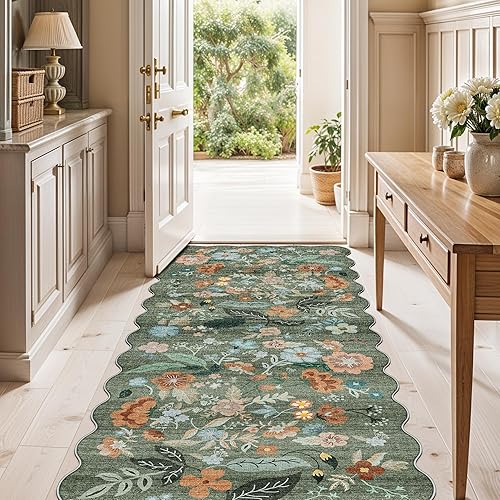 Miniatura 35 de Alfombra lavable para pasillo y de cocina, alfombra de entrada, vintage, suave para el suelo, alfombra antideslizante para interiores, para baño