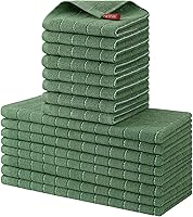 Vista 11 de Homaxy Juego de toallas de cocina y paños de cocina, 12 x 12 y 13 x 28 pulgadas, juego de 8 toallas de cocina de rizo de algodón a granel, diseño a