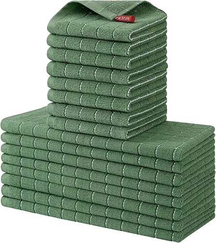 Miniatura 11 de Homaxy Juego de toallas de cocina y paños de cocina, 12 x 12 y 13 x 28 pulgadas, juego de 8 toallas de cocina de rizo de algodón a granel, diseño a