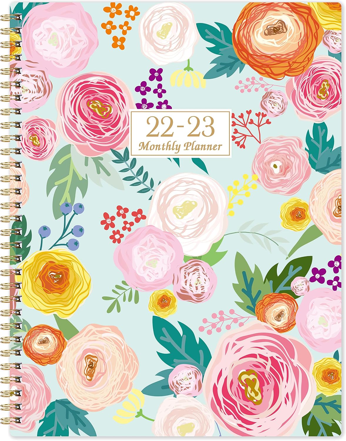 2022 Monthly Planner - Monthly Planner 2022 with Tabs, January 2022 - December 2022, 9" x 11", Contacts and Passwords + Two-Sided Back Pocket + Premium Thick Paper + Strong Twin-Wire Binding 2021 Desk Calendar