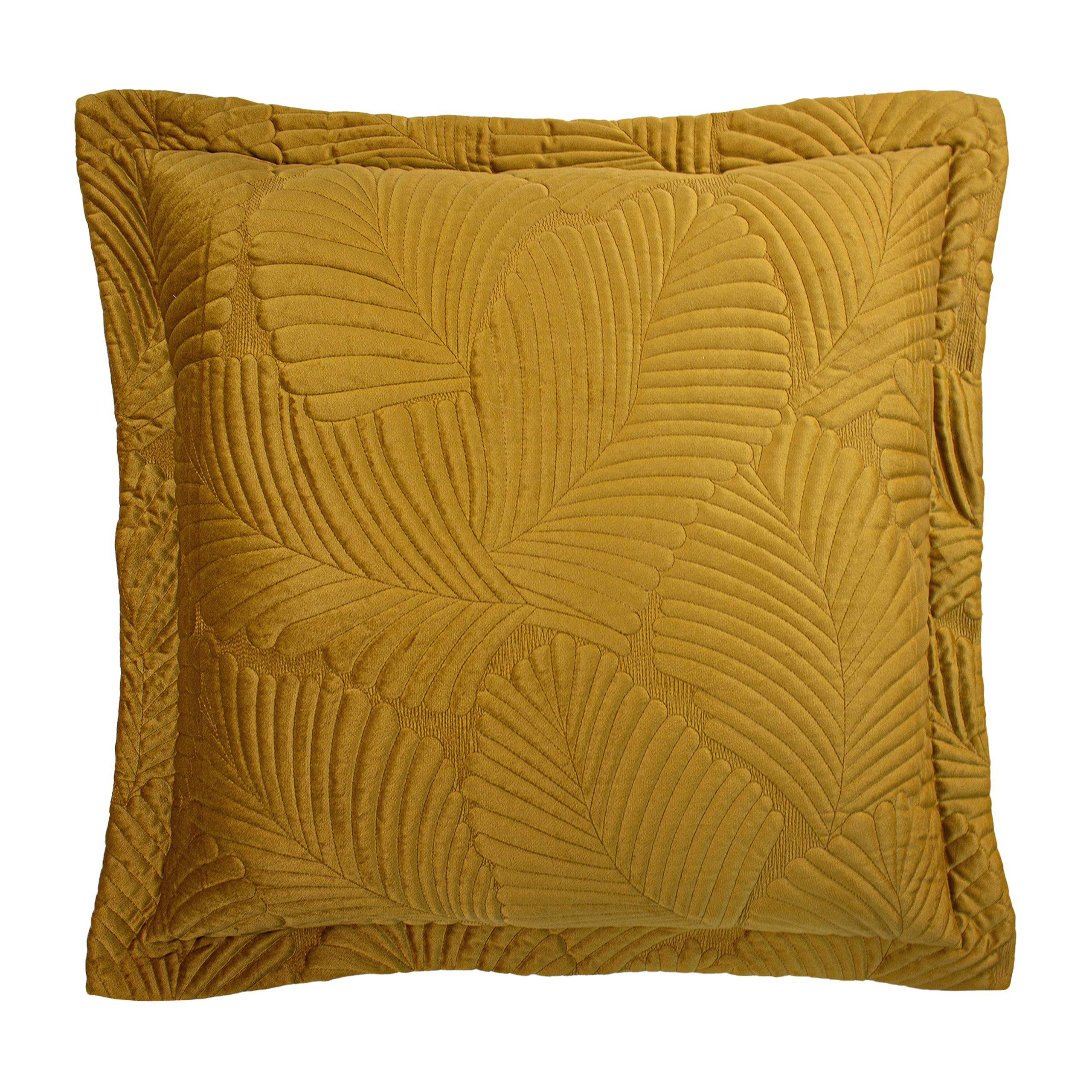 Paoletti Palmeria Feather Filled Cushion, Gold, 60 x 60cm