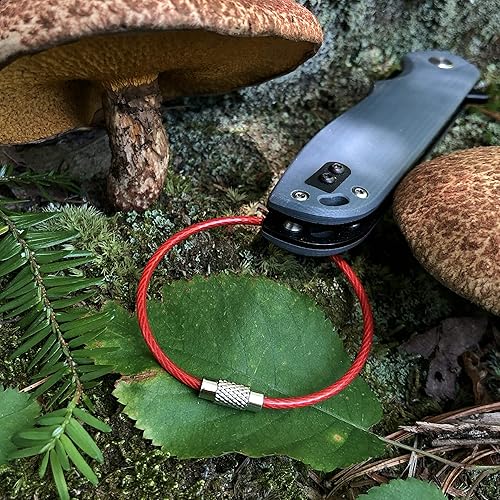 Miniatura 6 de Llavero grande de alambre de acero inoxidable llavero de cable de coche llavero bucle equipaje etiqueta bisagra Keepers Binding Mosquetón de bloqueo