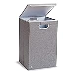 Munchkin Laundry Hamper for Baby and Kids, Collapsible Nursery Organizer with Lid, Grey