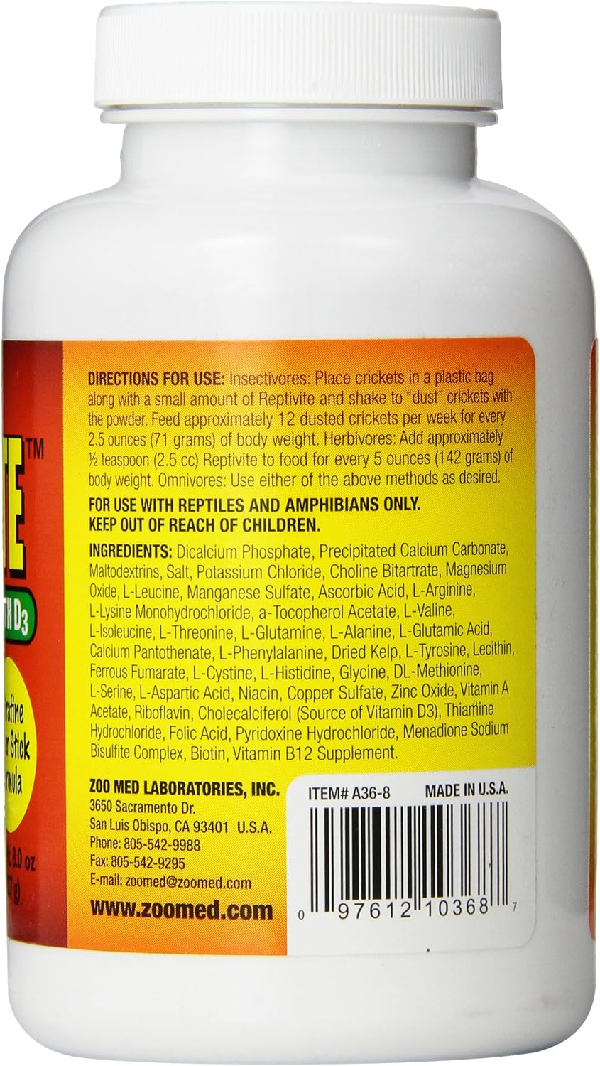 Zoo Med Reptivite, with Vitamin D3, 8-Ounce