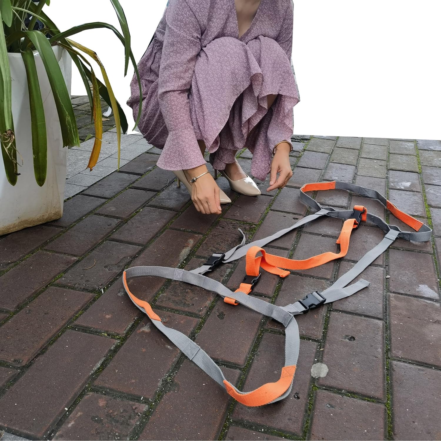 Potted Plant Mover and Lifting Straps for Garden, Landscaping Lifting Straps, Move Heavy Garden Objects:Garden Flower Pots, Planters, Trees, Rocks, Gray,Fit 10 to 24 inch Pots. Brand: Storbuffs