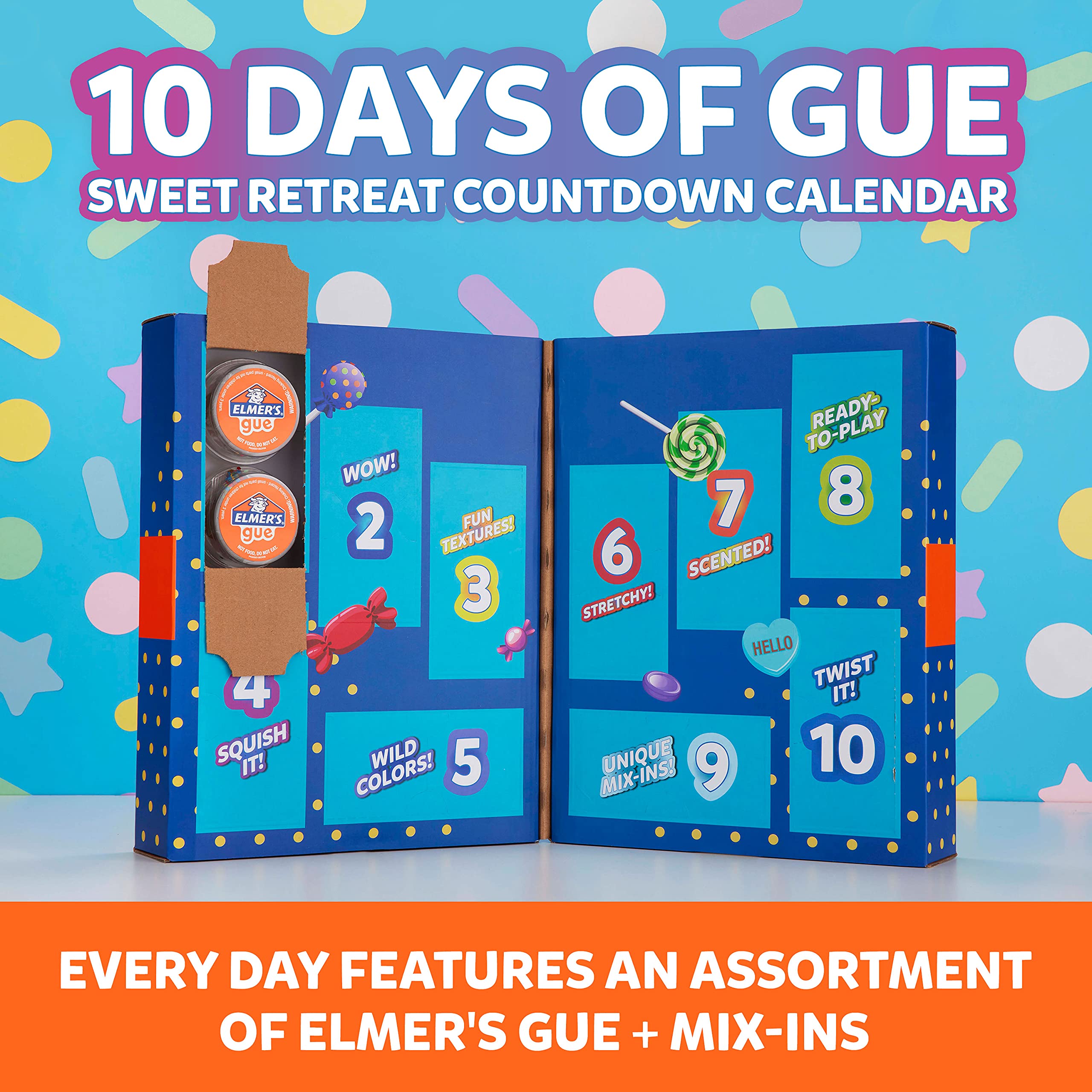 Elmer's Gue Slime Advent Calendar: 10 Days of Gue! - Hello Subscription