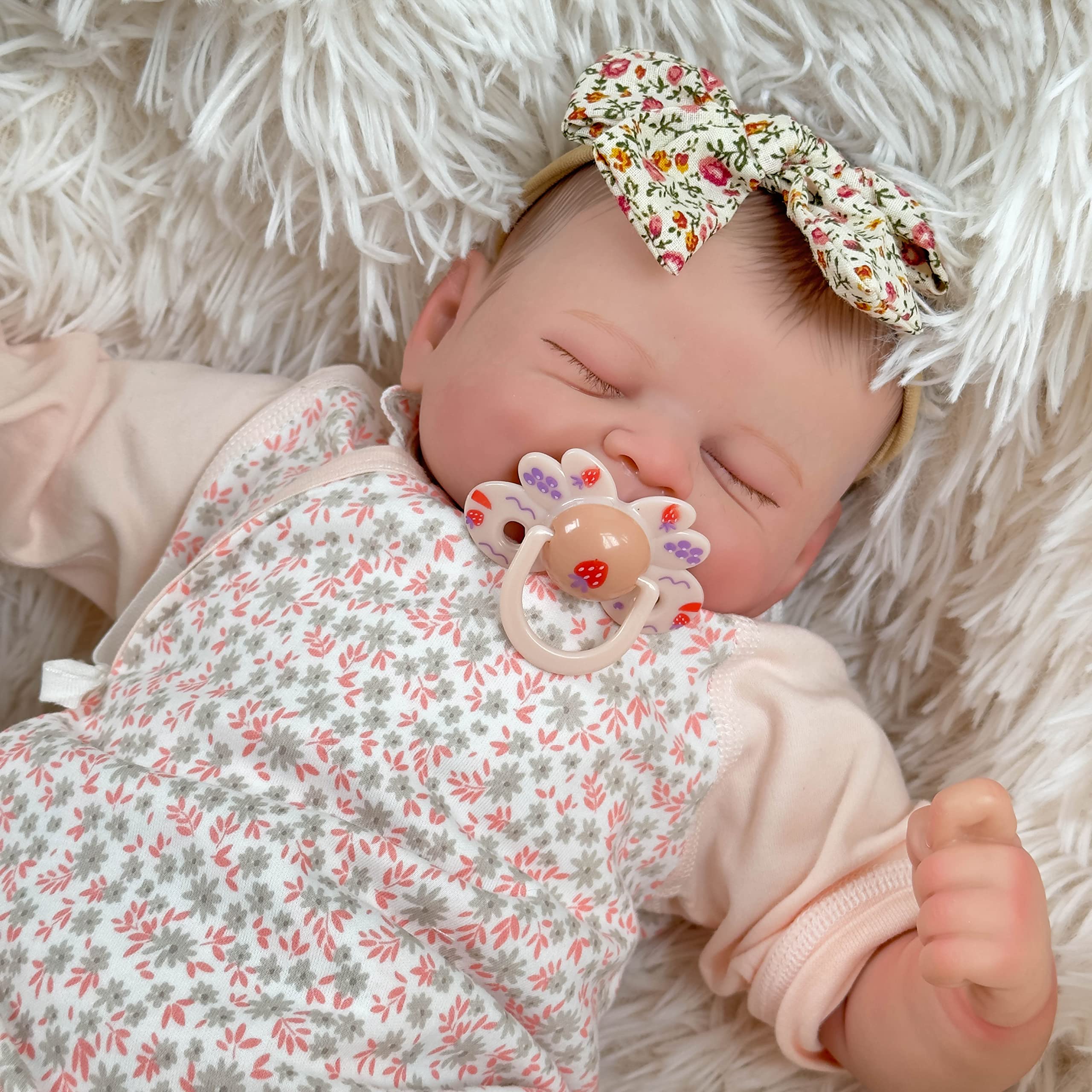 iCladle Reborn Baby Dolls Realistic 49 cm Neonato Baby Alive Dolls Real Life Reborn Dolls Carino Sorriso Viso con Outfit & Accessori Regalo per Età 3+