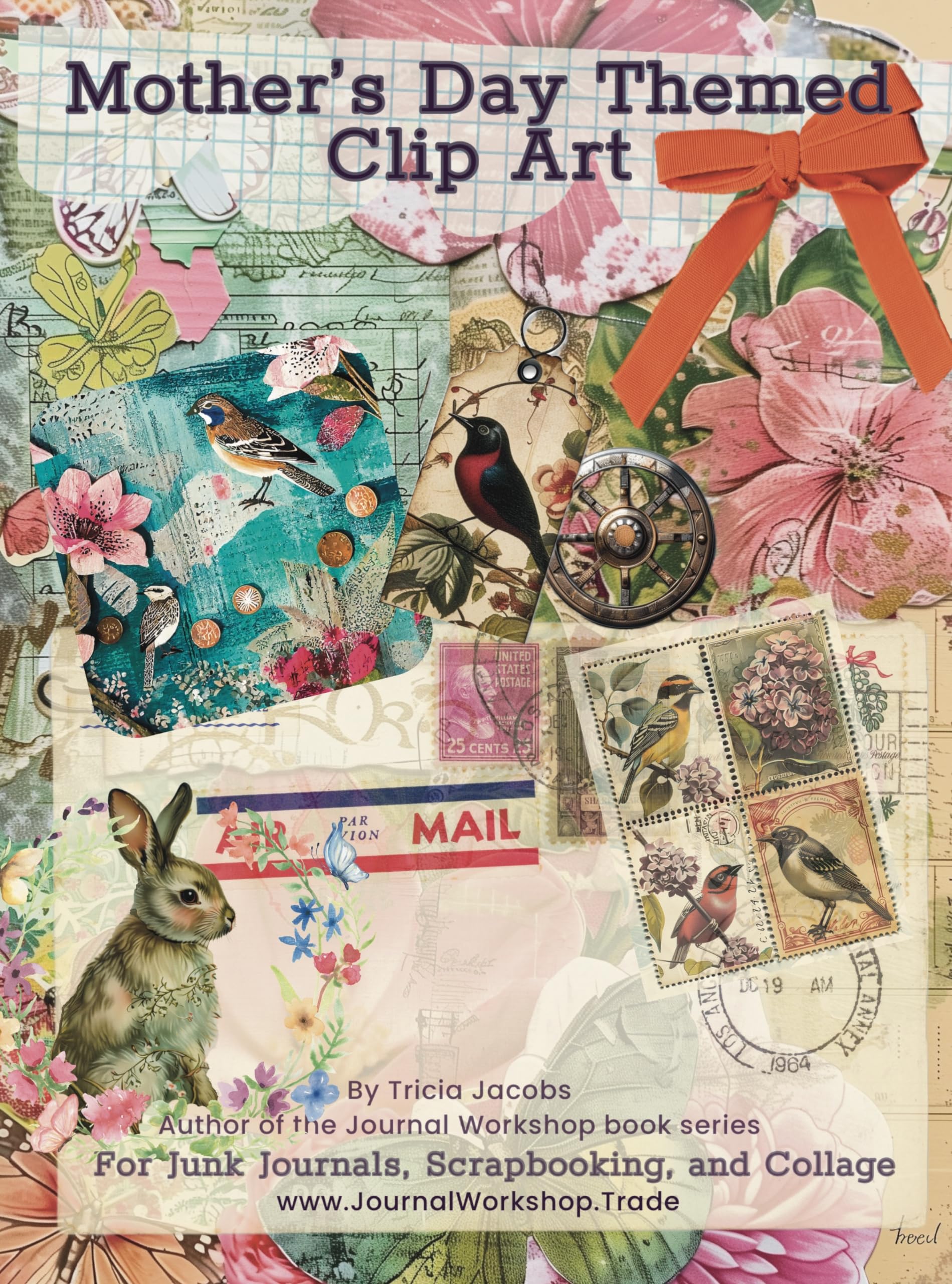 Clip art fête des mères pour créer un junk journal unique