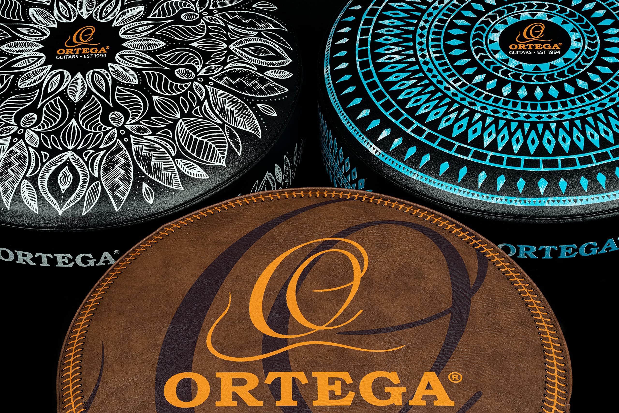 Ortega Guitars Padded Stage Stool – Per Palco, Bar, Studio, Showroom – Altezza 76 cm – Blue Kaleidoscope (OBS30-BLKC)