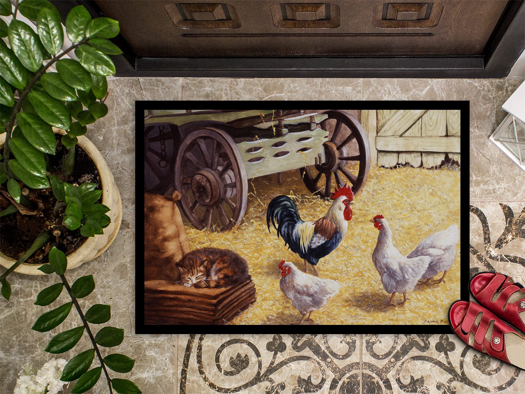 Caroline's Treasures BDBA0339MAT, tappetino per interni ed esterni, 18 x 27 cm, multicolore