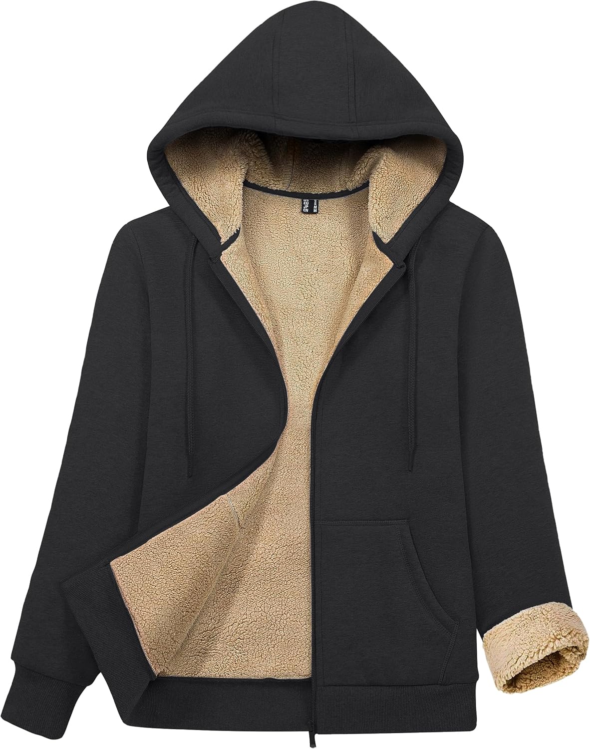 SMENG Sherpa Lined Jacket Women Zip Up Warm Winter Coats Fleece Comfy Hoodie with Pockets SMENG Sherpa Lined Jacket Women Zip Up Warm Winter Coats Fleece Comfy Hoodie with Pockets