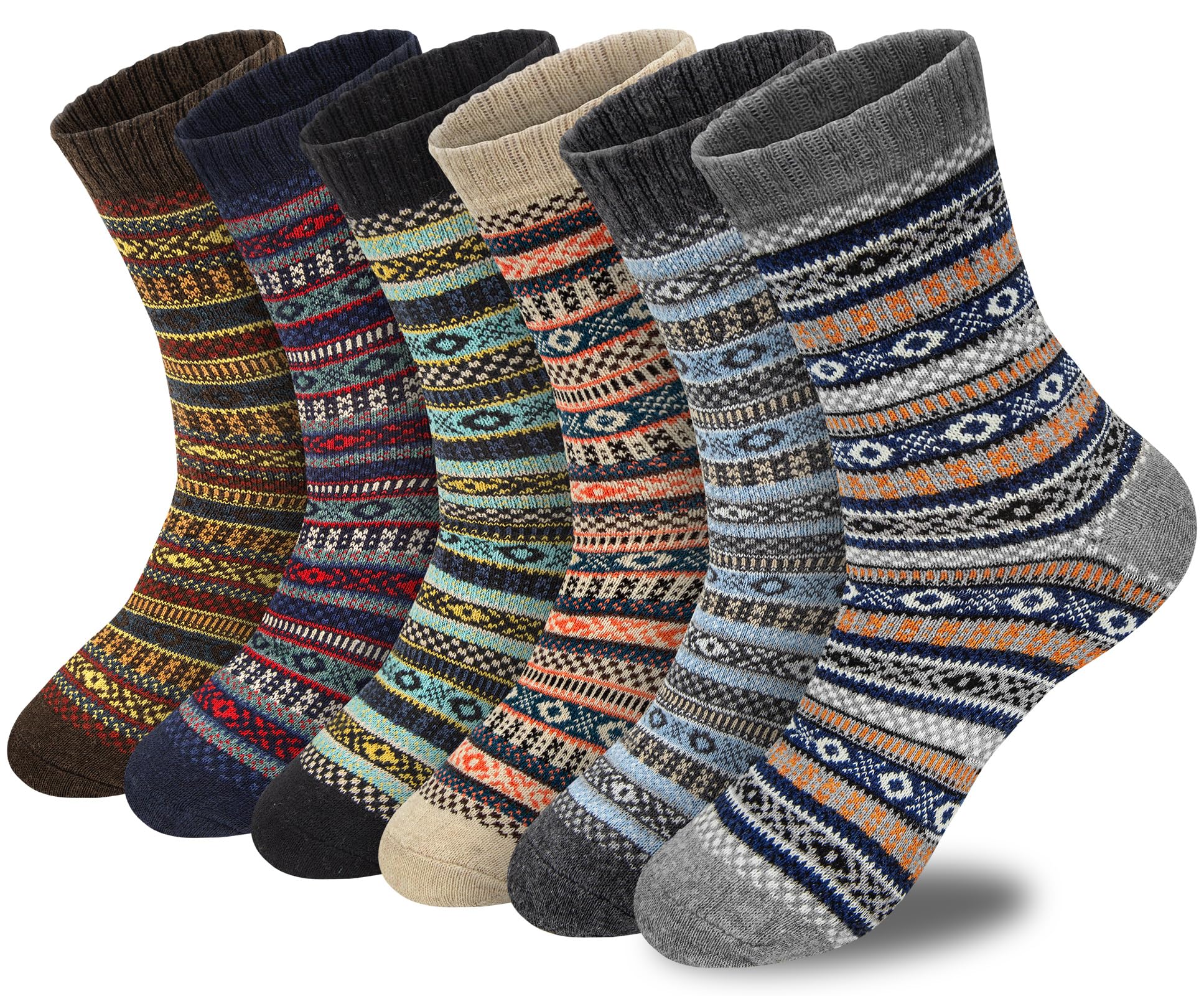 5 Pairs Merino Mens Wool Socks Winter Warm Socks for Men Gift Box Christmas Gifts for Men-image-35