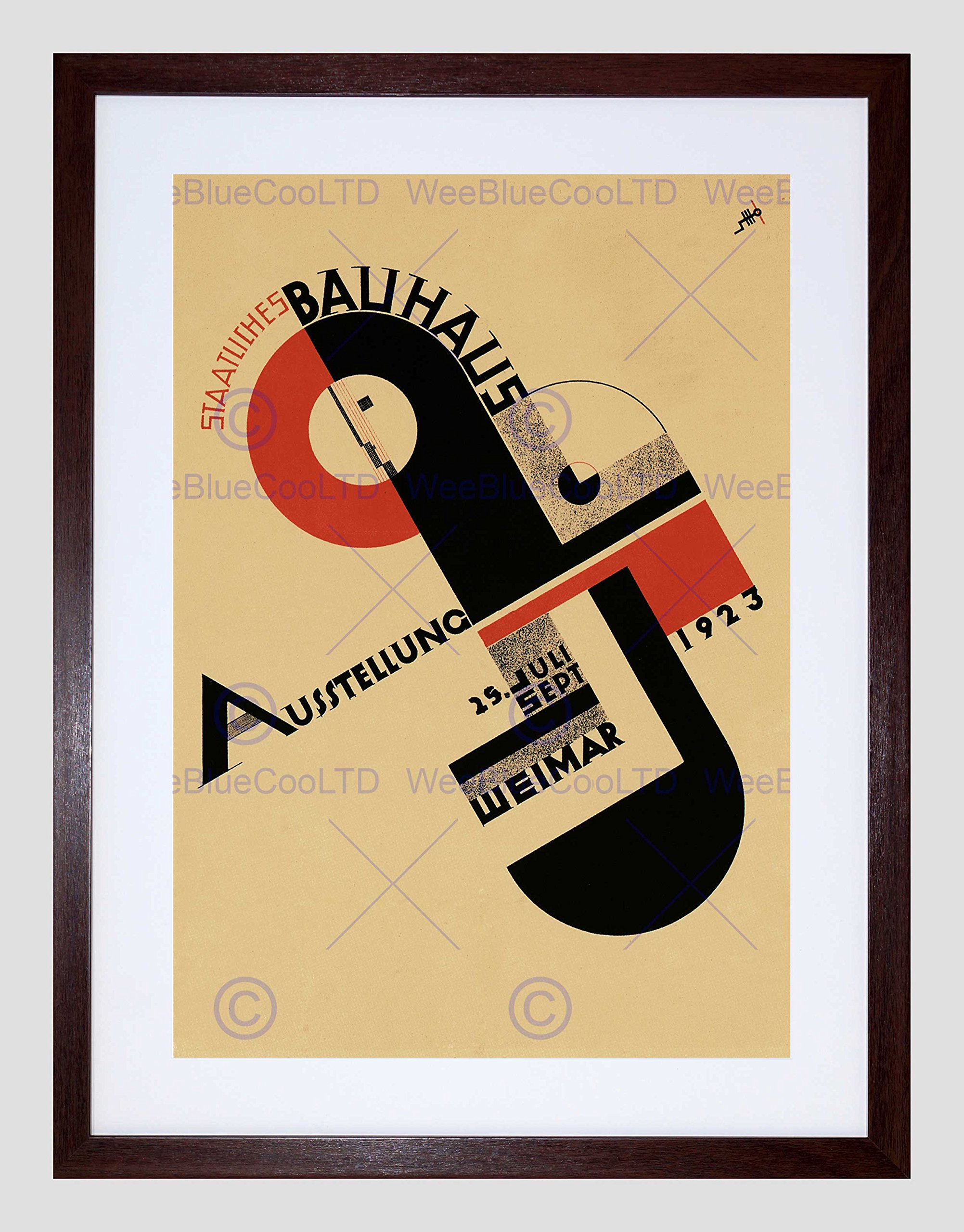Wee Blue Coo Exhibition Bauhaus Weimar Icon Germany Vintage Retro Advert Framed Wall Art Print
