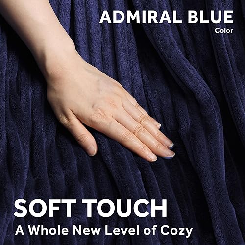 Miniatura 8 de Sunbeam Royal Posh - Manta eléctrica de terciopelo, 50 x 60 pulgadas, 4 ajustes de calor, apagado automático de 4 horas, manta cálida para sofá,