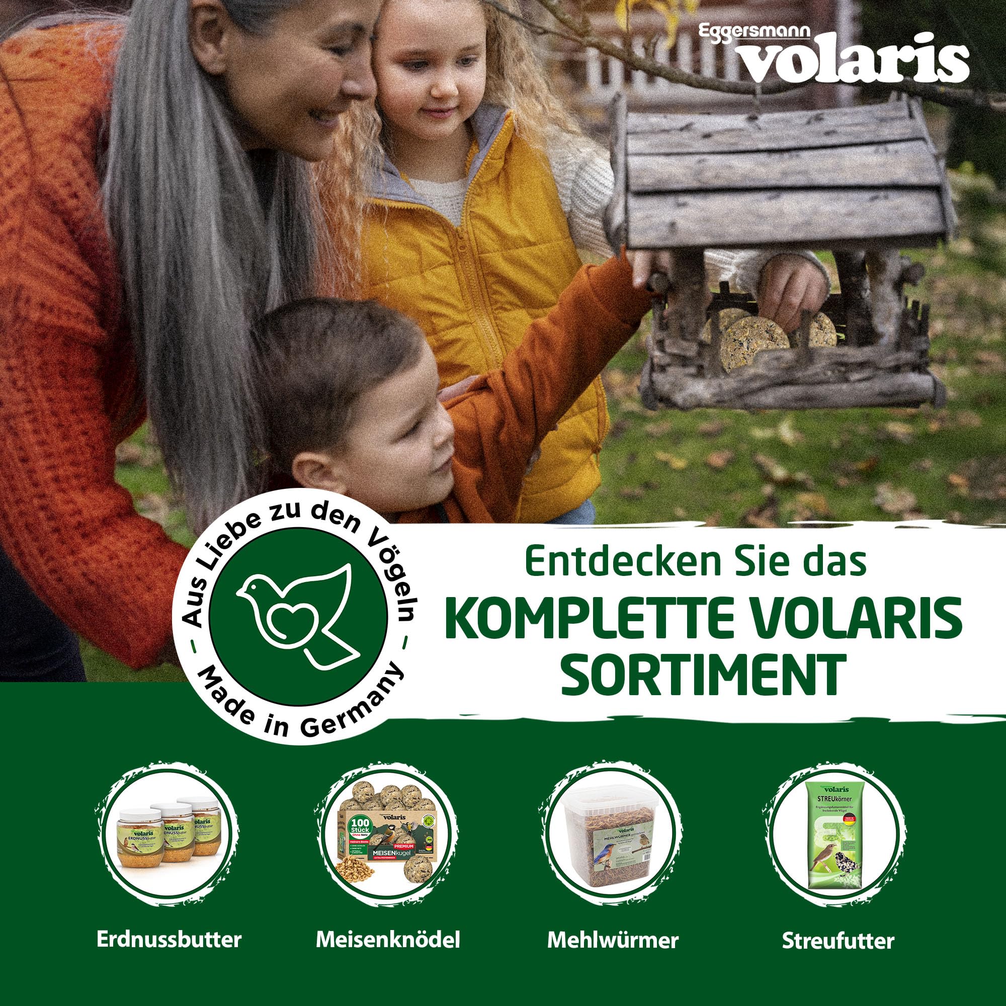 Eggersmann volaris Gnocchi di cince senza rete, 100 pezzi [Premium] 9 kg – Mangime per uccelli selvatici tutto l'anno – Mangime per uccelli selvatici gustoso & ricco di energia – Mangime per tutte le