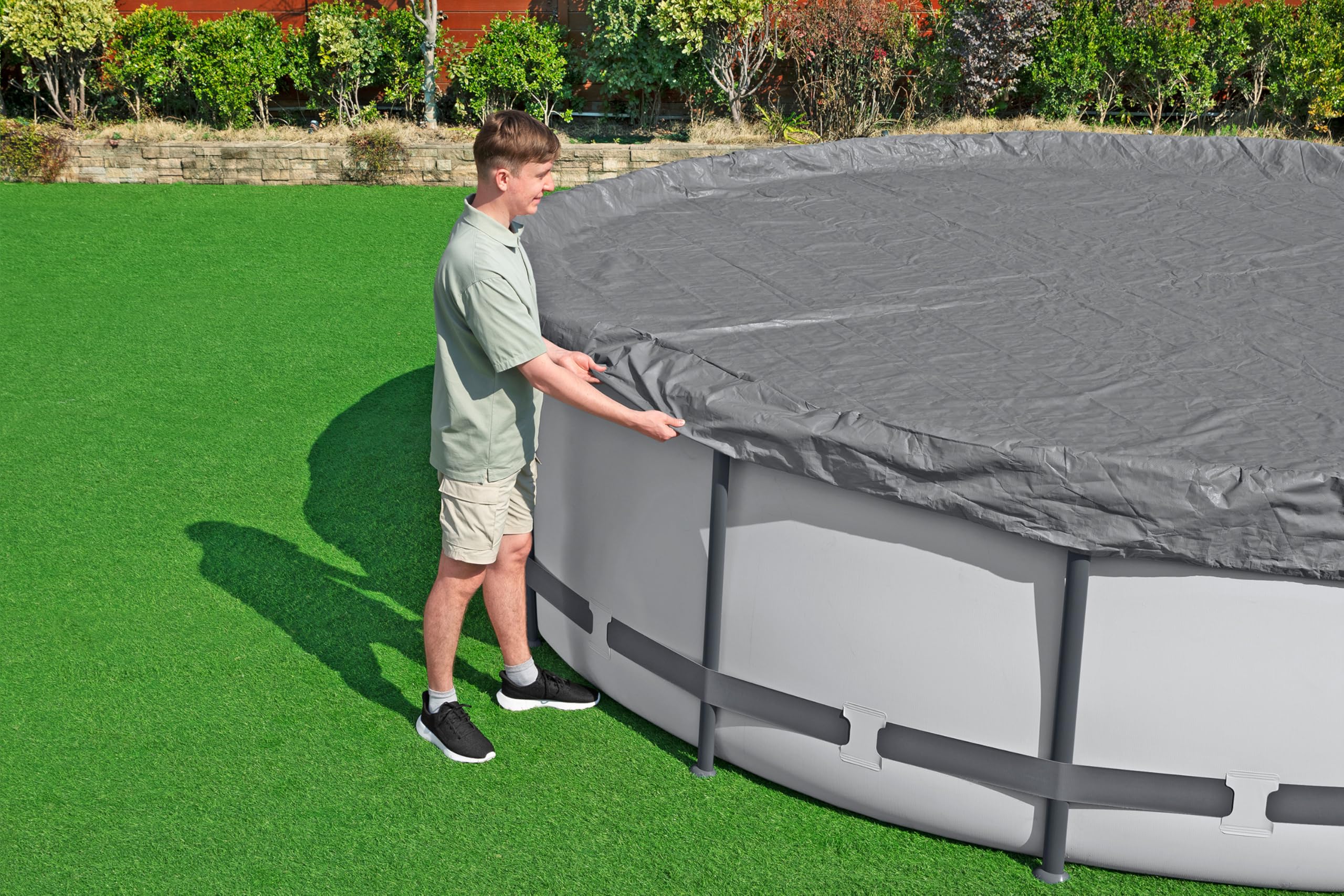 Bestway Couverture de Piscine Ronde Haut de Gamme de 4,57 m (15 pi)
