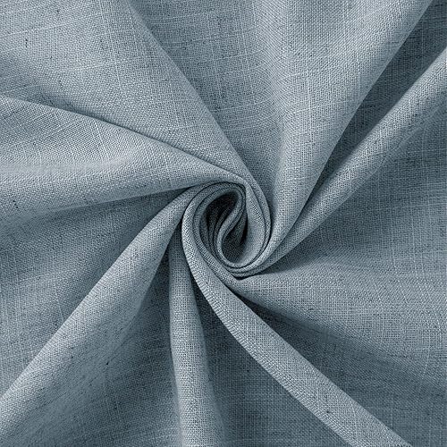 Miniatura 7 de Cortinas azul claro de 38 pulgadas de ancho para sala de estar, 2 paneles con bolsillo para barra para filtro de luz, cortinas semitransparentes