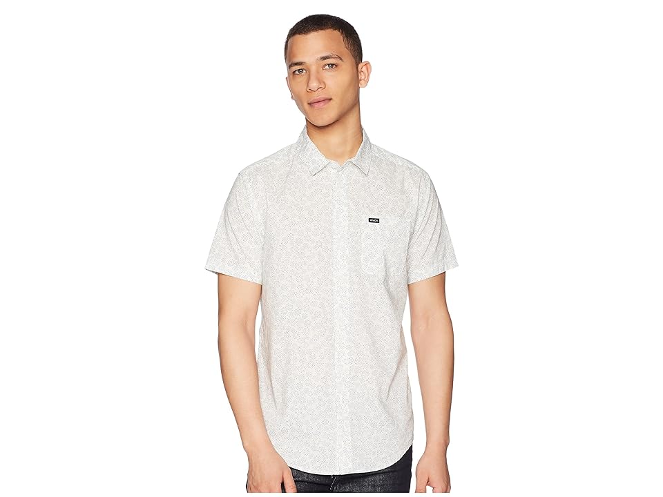 

RVCA Cleta Short Sleeve Woven (Antique White) Men's T Shirt