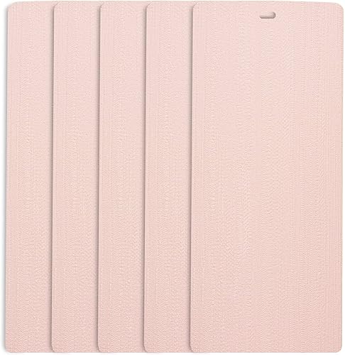 DALIX Puerta corrediza con textura vertical rosa ártico, 82.5 unidades, paquete de 5