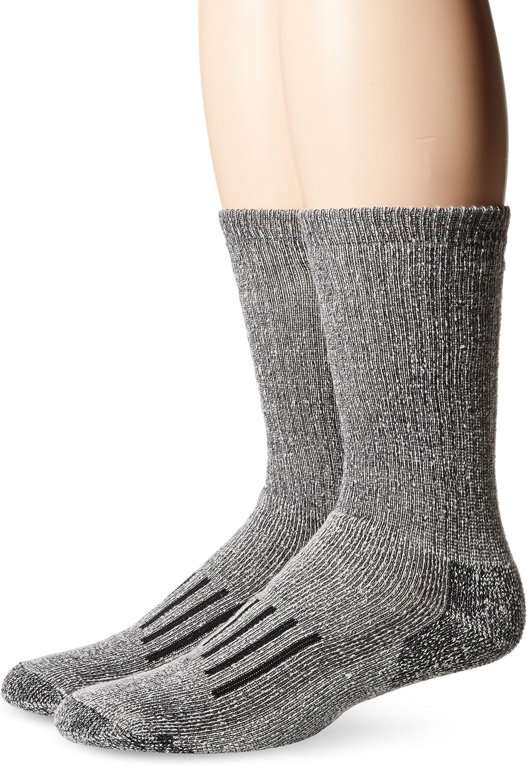 PowerSox Men's Bootsocks Medium Cushion Merino Wool Crew Socks, 2 Pairs