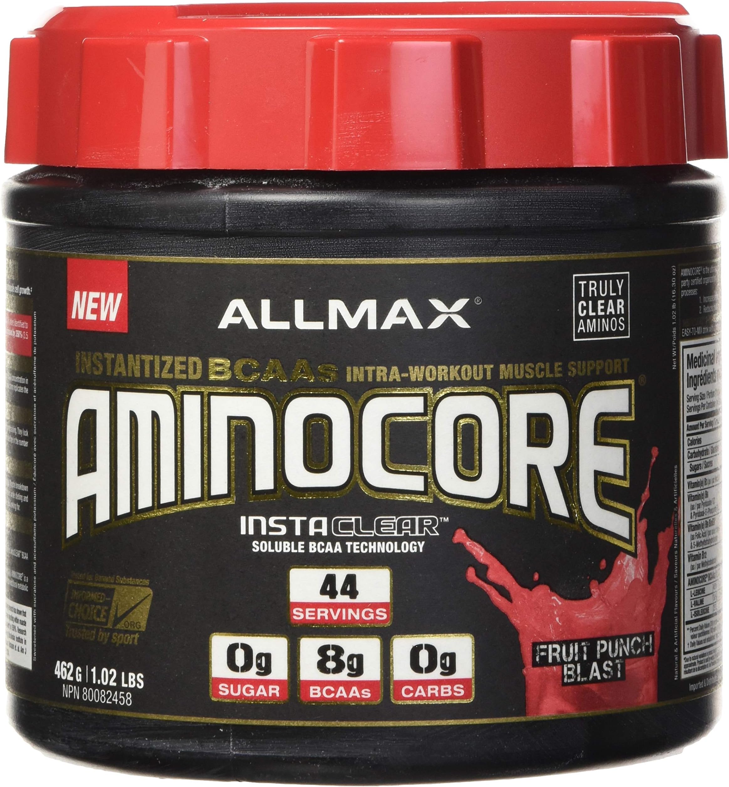 AllMax Nutrition Aminocore BCAA Fruit Punch Blast 462g